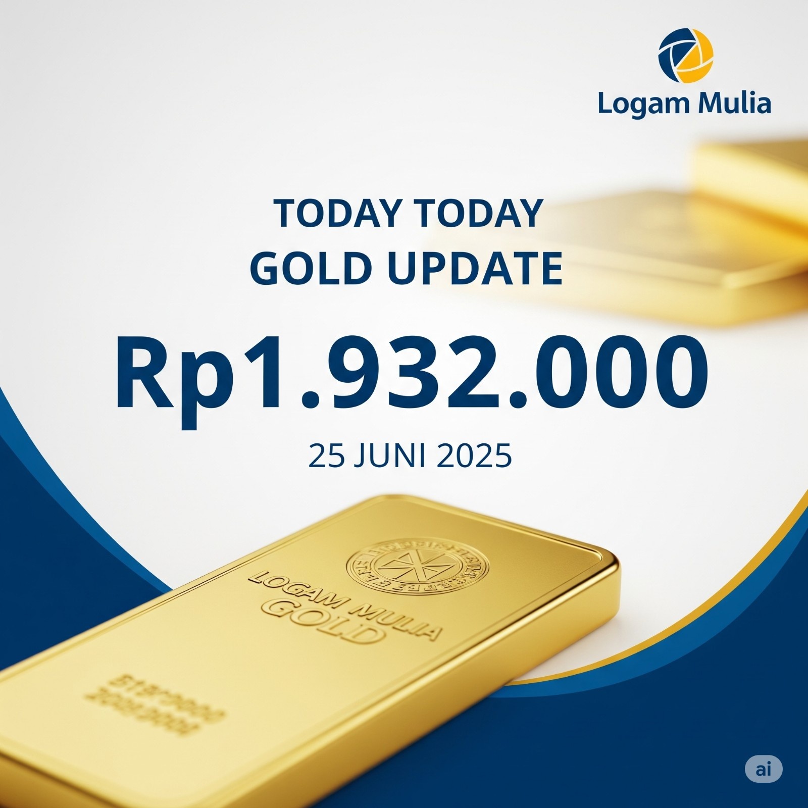Update Harga Emas Hari Ini: Rabu, 25 Juni 2025 di Logam Mulia