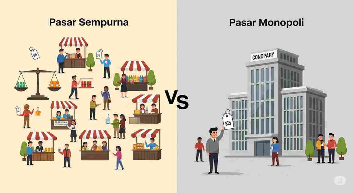Pasar Sempurna vs. Pasar Monopoli: Siapa yang Sebenarnya Mengendalikan Harga?