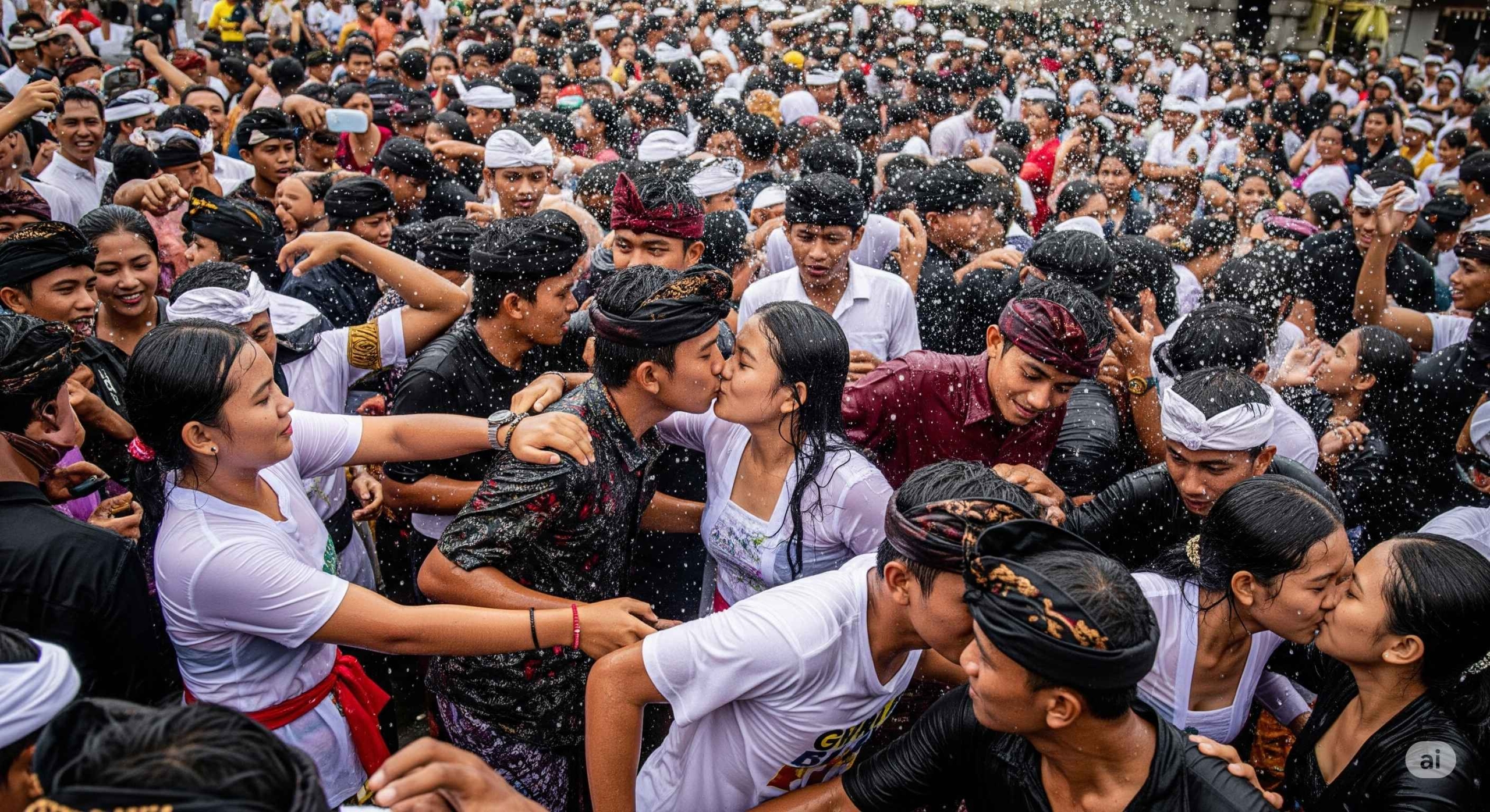 Menyaksikan Kemeriahan Omed-omedan: Festival Ciuman Massal yang Unik di Sesetan, Bali