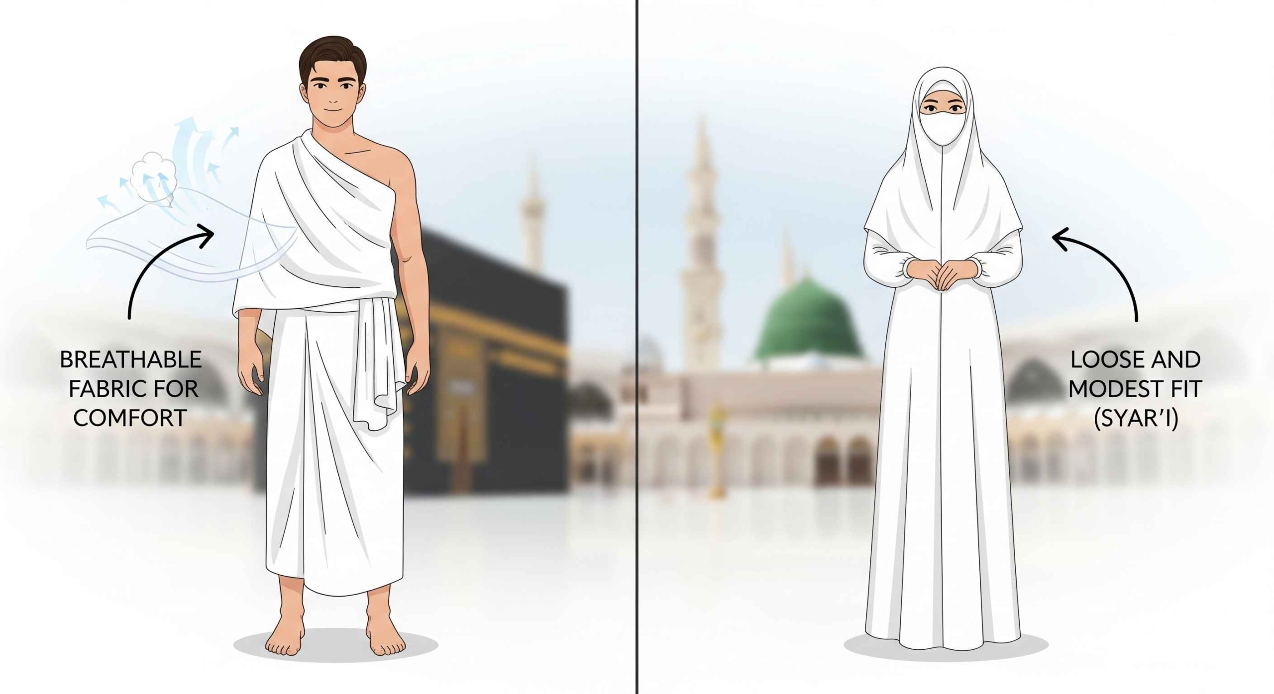 Pakaian Ihram yang Nyaman dan Syar’i untuk Pria dan Wanita