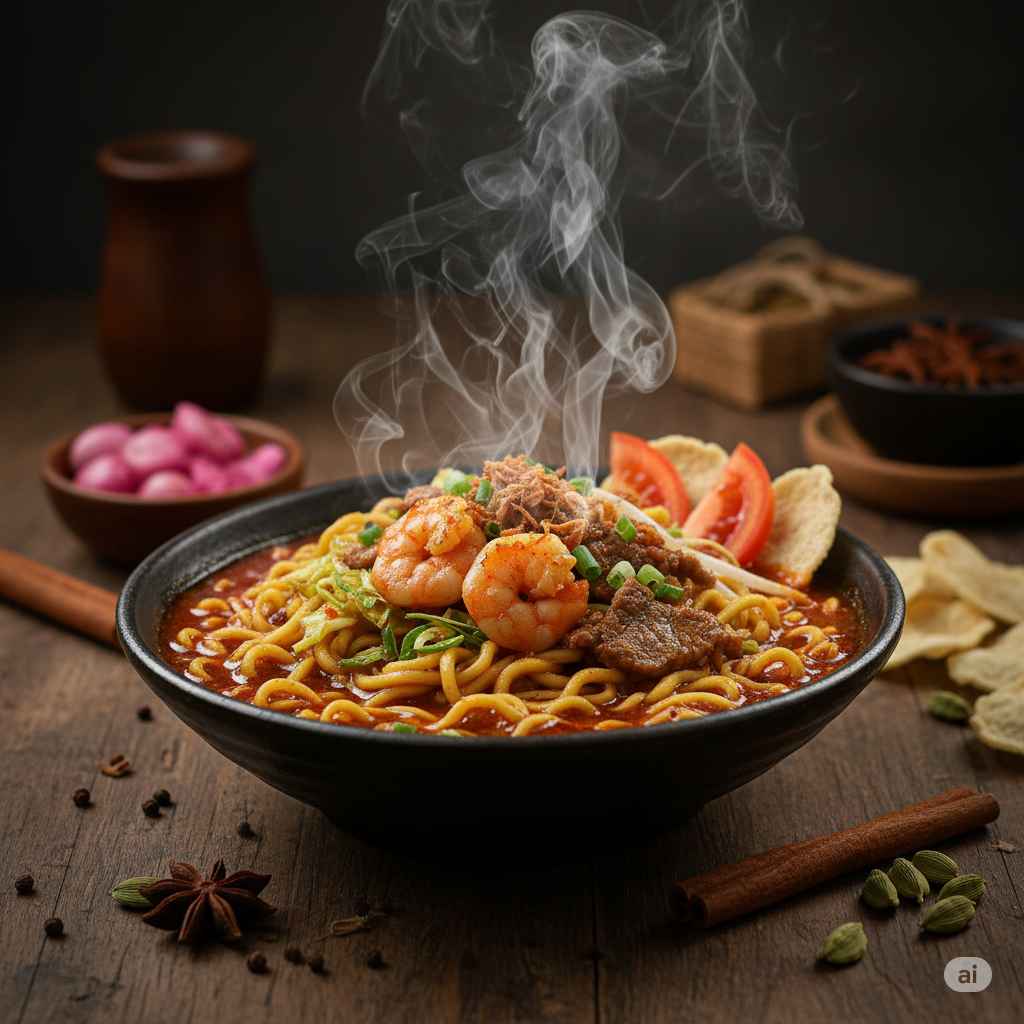 Mie Aceh: Sensasi Pedas Rempah yang Menggugah Selera
