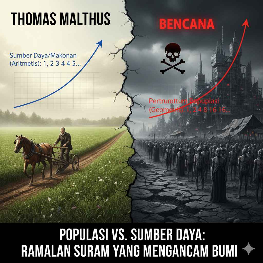 Thomas Malthus: Prediksi Suram tentang Populasi dan Sumber Daya 💀