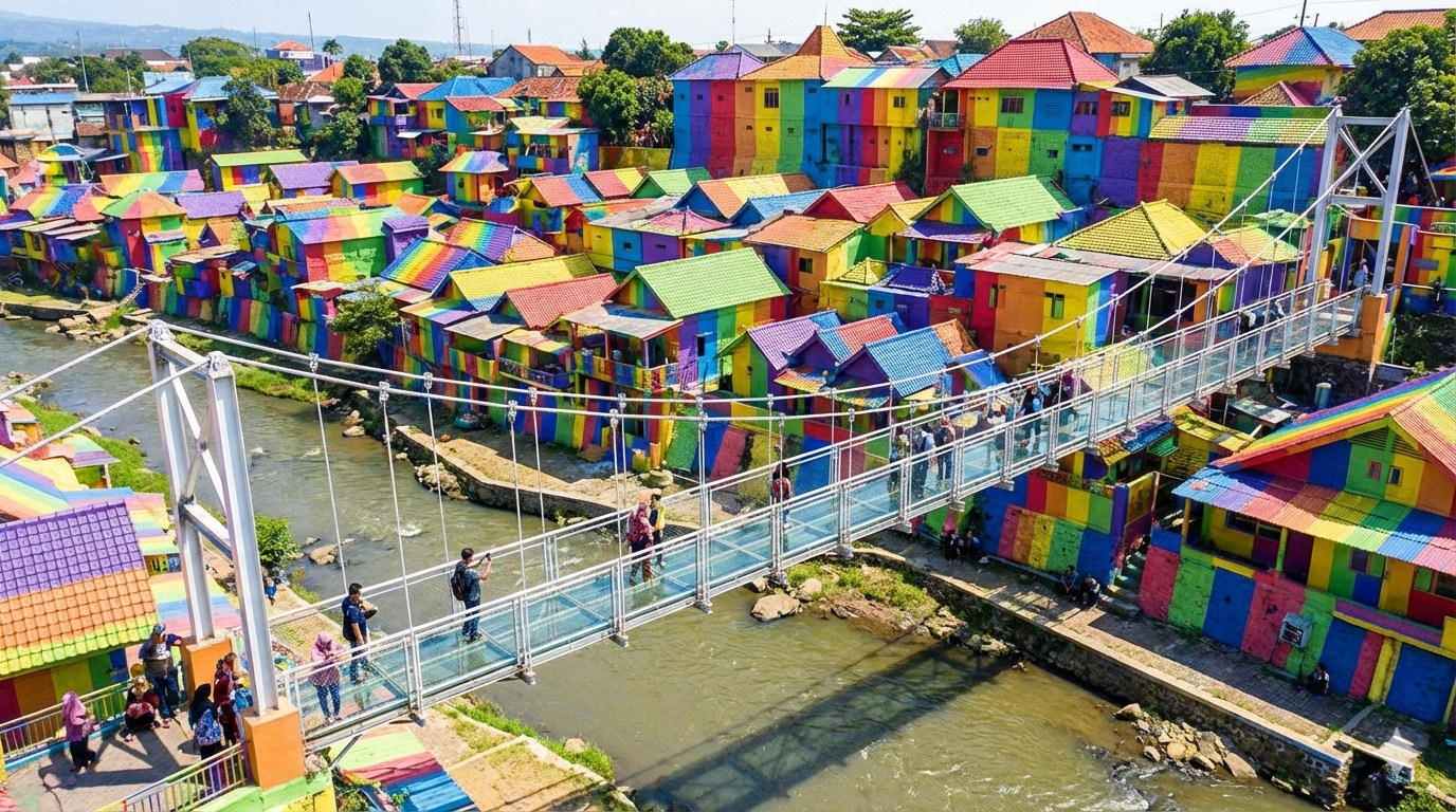 Kampung Warna-Warni Jodipan, Malang: Perkampungan Kumuh yang Disulap Jadi Indah